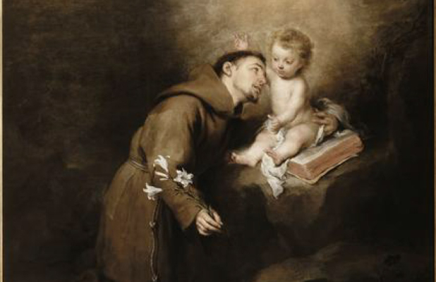 Saint Anthony of Padua and the Infant Jesus by Bartolome Esteban Murillo