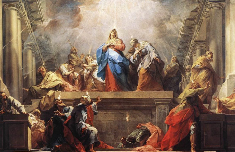 Our Lady and the apostles at Pentecost