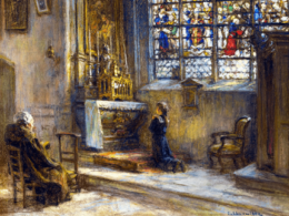 Léon Augustin Lhermitte (1844–1925), “La prière, église Saint-Bonnet”
