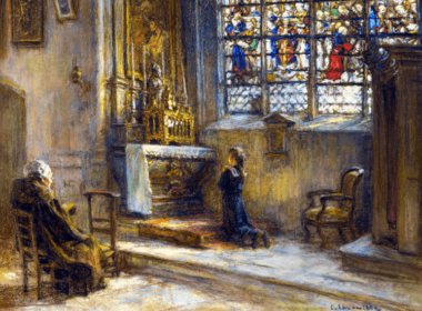 Léon Augustin Lhermitte (1844–1925), “La prière, église Saint-Bonnet”