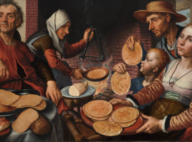 Family preparing for Lent by celebrating Pancake Tuesday