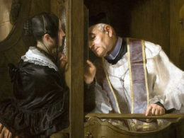 Woman in confession