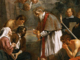 "Saint Macarius of Ghent Giving Aid to the Plague Victims" by Jacob van Oost the Younger