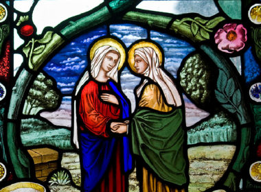 Stained-glass of the Visitation of the Blessed Virgin Mary