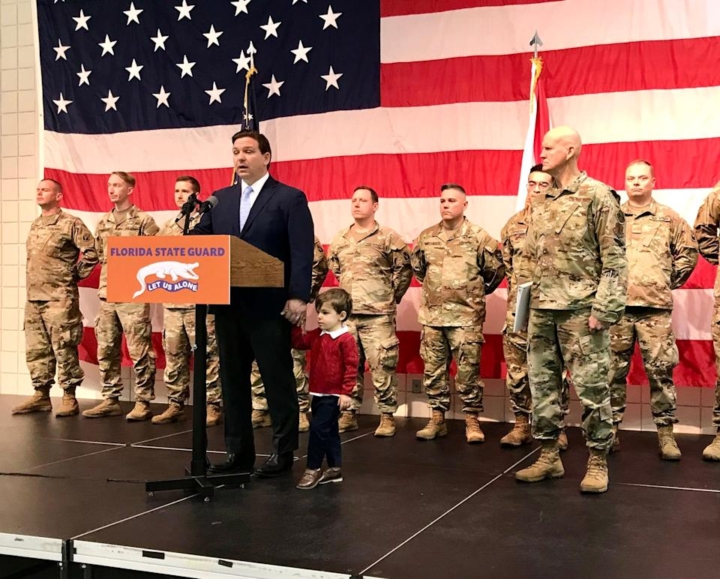 Governor Ron DeSantis announcing the resurrection of the Florida State Guard on Dec. 2, 2021 